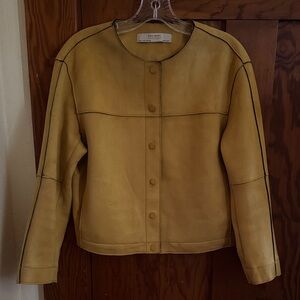 Zara Yellow Microfiber Jacket